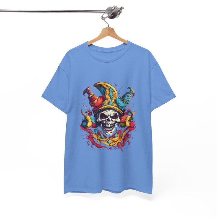 Clown Skull Unisex Heavy Cotton Tee - Cardinal Red - S - Clown Skull Unisex Heavy Cotton Tee - Tatoo Tee