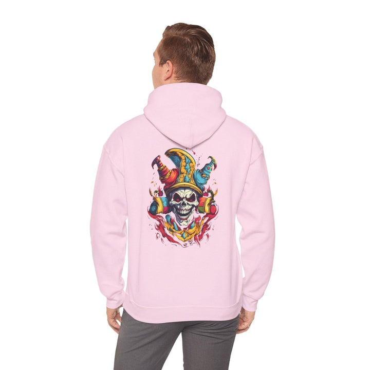 Clown Skull Unisex Hoodie - Light Pink - S - Clown Skull Unisex Hoodie - Tatoo Tee