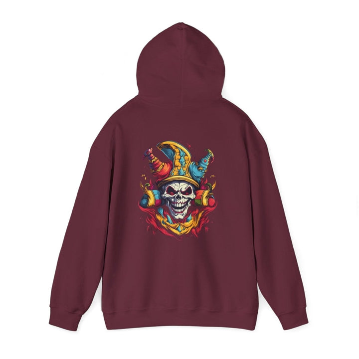 Clown Skull Unisex Hoodie - Light Pink - S - Clown Skull Unisex Hoodie - Tatoo Tee