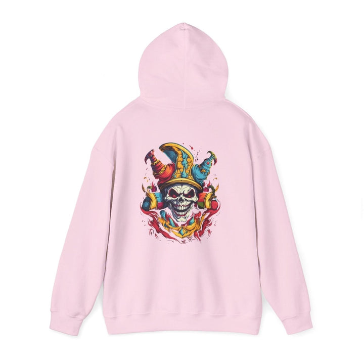 Clown Skull Unisex Hoodie - Light Pink - S - Clown Skull Unisex Hoodie - Tatoo Tee