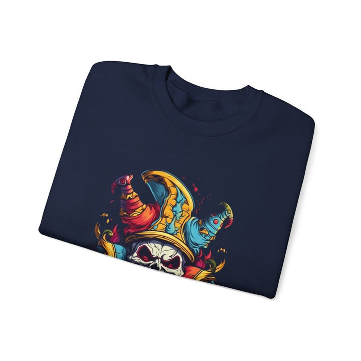 Clown Skull Unisex Sweatshirt - S - Cherry Red - Clown Skull Unisex Sweatshirt - Tatoo Tee