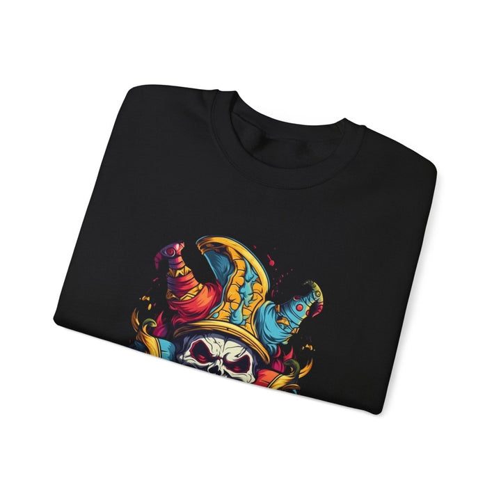 Clown Skull Unisex Sweatshirt - S - Cherry Red - Clown Skull Unisex Sweatshirt - Tatoo Tee