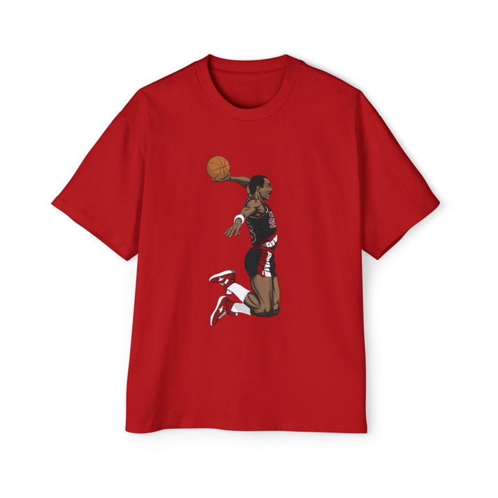 Clyde Drexler Basketball Vintage Style Oversized Tee - S - Midnight Blue - Clyde Drexler Basketball Vintage Style Oversized Tee - Tatoo Tee