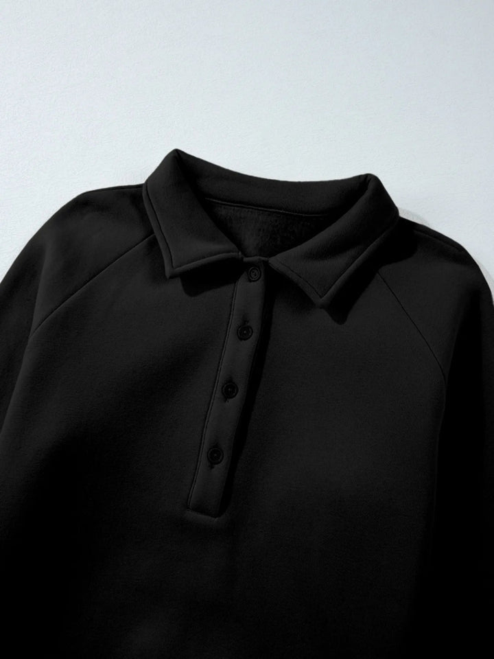 Collared Sweatshirt and High Waist Pants Active Set - Black - M - e89f7fc6 - 165d - 4e9d - 92f0 - d9d94495c814 - Max - Origin - Tatoo Tee