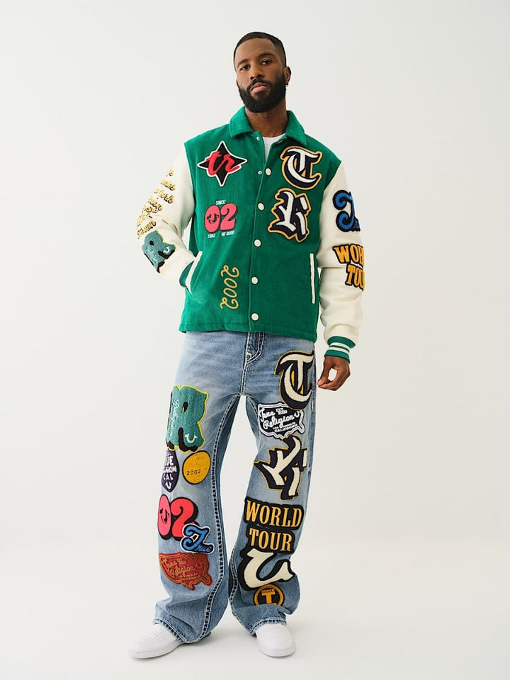 CORDUROY VARSITY JACKET - XS - CORDUROY VARSITY JACKET - Tatoo Tee