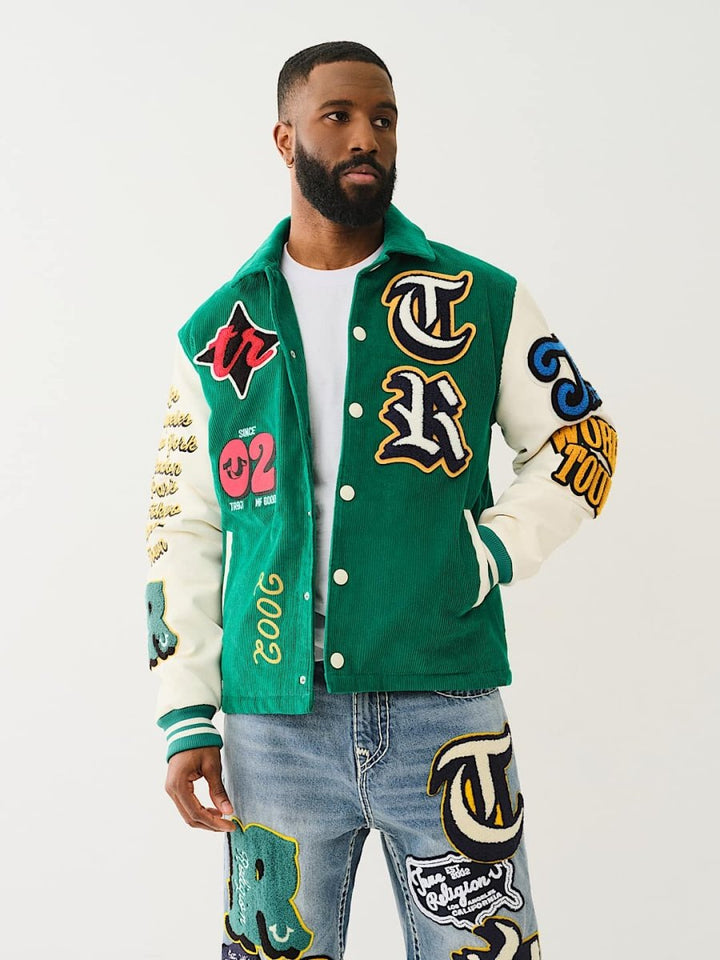 CORDUROY VARSITY JACKET - XS - CORDUROY VARSITY JACKET - Tatoo Tee