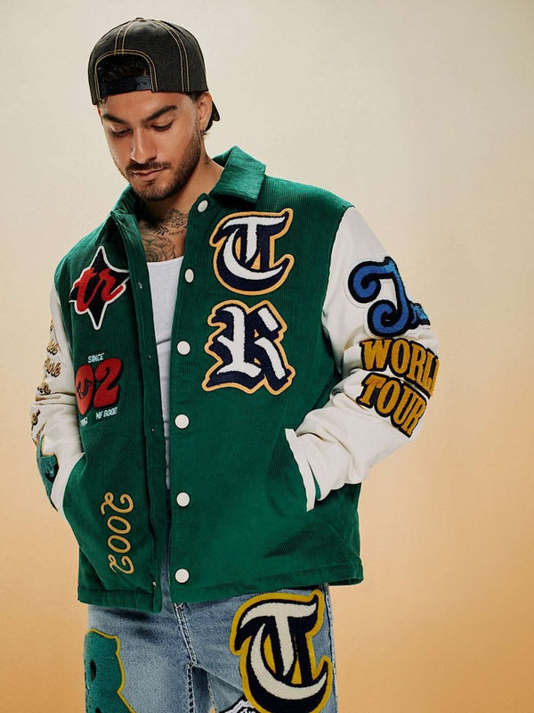 CORDUROY VARSITY JACKET - XS - CORDUROY VARSITY JACKET - Tatoo Tee