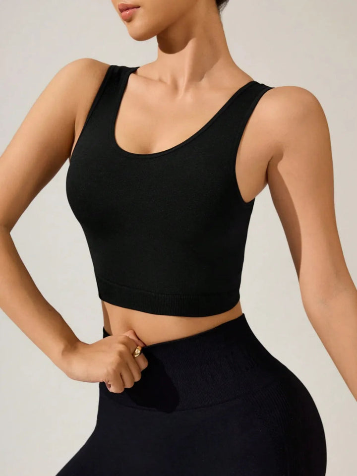 Crisscross Cropped Active Tank - Black - S - ae44cc4d - 5cb8 - 4735 - aaea - f968676fc8dc - Max - Tatoo Tee