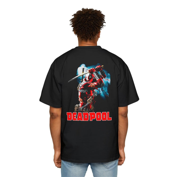 Deadpool Men's Heavy Oversized Tee - Comic Fan Apparel, Marvel Lovers, Casual Wear - Black - S - Deadpool Men's Heavy Oversized Tee - Comic Fan Apparel, Marvel Lovers, Casual Wear - Tatoo Tee