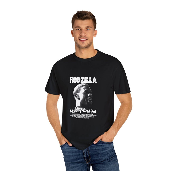 Dennis Rodman Rodzilla Unisex Garment - Dyed T-Shirt, Vintage Sports Tee, Retro Basketball Shirt - Black - S - Dennis Rodman Rodzilla Unisex Garment - Dyed T-Shirt, Vintage Sports Tee, Retro Basketball Shirt - Tatoo Tee