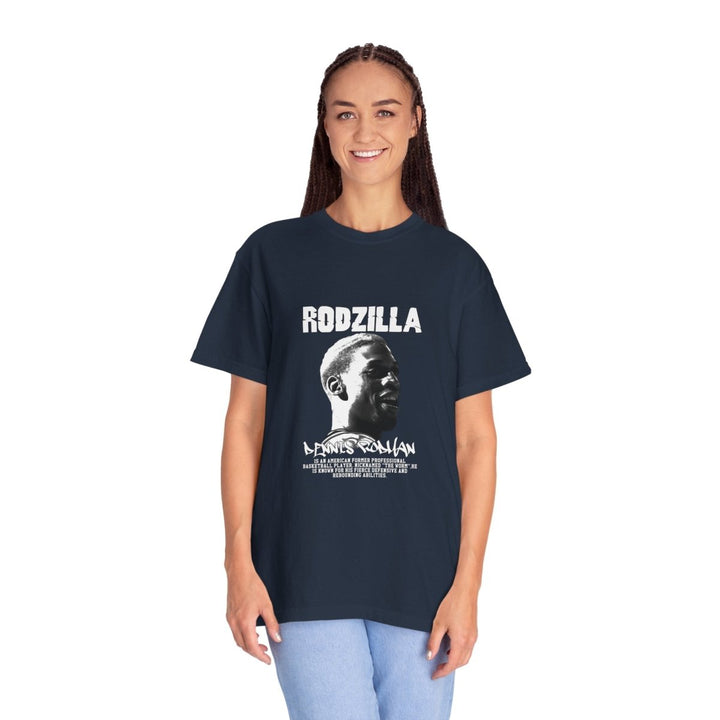 Dennis Rodman Rodzilla Unisex Garment - Dyed T-Shirt, Vintage Sports Tee, Retro Basketball Shirt - Red - S - Dennis Rodman Rodzilla Unisex Garment - Dyed T-Shirt, Vintage Sports Tee, Retro Basketball Shirt - Tatoo Tee