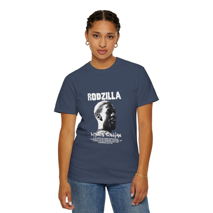 Dennis Rodman Rodzilla Unisex Garment - Dyed T-Shirt, Vintage Sports Tee, Retro Basketball Shirt - Red - S - Dennis Rodman Rodzilla Unisex Garment - Dyed T-Shirt, Vintage Sports Tee, Retro Basketball Shirt - Tatoo Tee