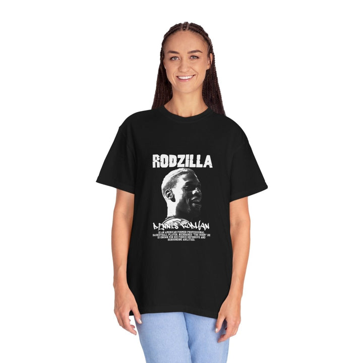 Dennis Rodman Rodzilla Unisex Garment - Dyed T-Shirt, Vintage Sports Tee, Retro Basketball Shirt - Red - S - Dennis Rodman Rodzilla Unisex Garment - Dyed T-Shirt, Vintage Sports Tee, Retro Basketball Shirt - Tatoo Tee