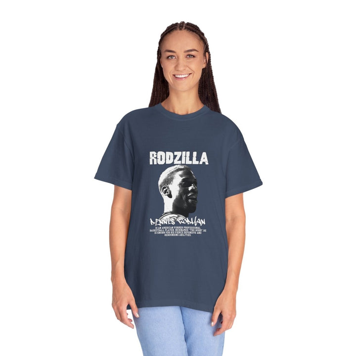 Dennis Rodman Rodzilla Unisex Garment - Dyed T-Shirt, Vintage Sports Tee, Retro Basketball Shirt - Red - S - Dennis Rodman Rodzilla Unisex Garment - Dyed T-Shirt, Vintage Sports Tee, Retro Basketball Shirt - Tatoo Tee