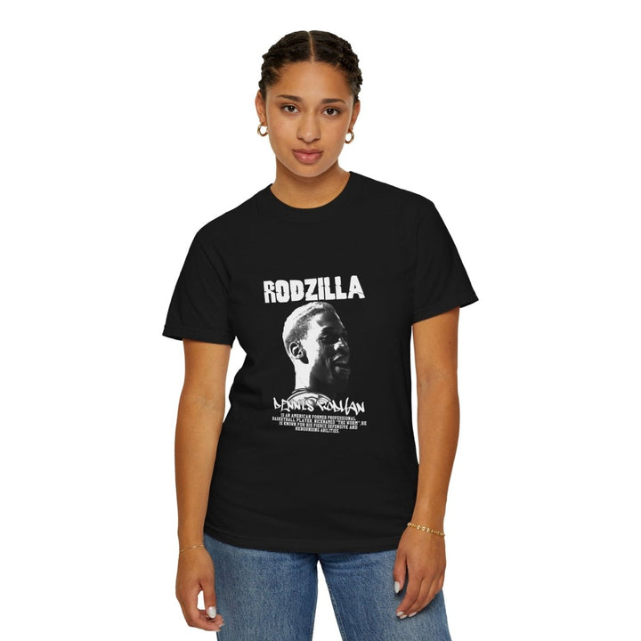 Dennis Rodman Rodzilla Unisex Garment - Dyed T-Shirt, Vintage Sports Tee, Retro Basketball Shirt - Red - S - Dennis Rodman Rodzilla Unisex Garment - Dyed T-Shirt, Vintage Sports Tee, Retro Basketball Shirt - Tatoo Tee