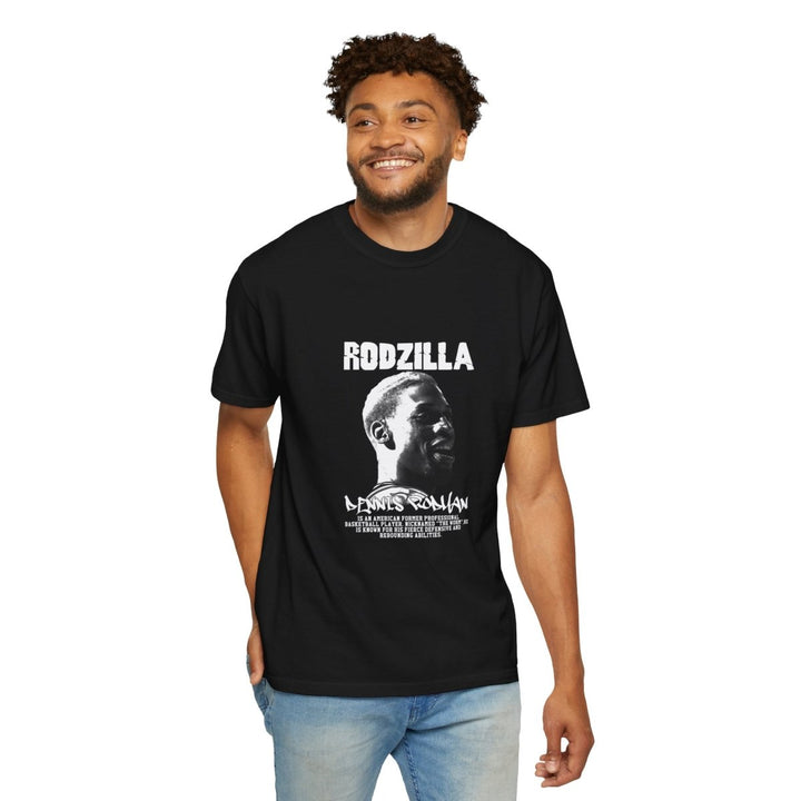 Dennis Rodman Rodzilla Unisex Garment - Dyed T-Shirt, Vintage Sports Tee, Retro Basketball Shirt - Red - S - Dennis Rodman Rodzilla Unisex Garment - Dyed T-Shirt, Vintage Sports Tee, Retro Basketball Shirt - Tatoo Tee