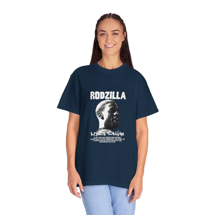 Dennis Rodman Rodzilla Unisex Garment - Dyed T-Shirt, Vintage Sports Tee, Retro Basketball Shirt - Red - S - Dennis Rodman Rodzilla Unisex Garment - Dyed T-Shirt, Vintage Sports Tee, Retro Basketball Shirt - Tatoo Tee