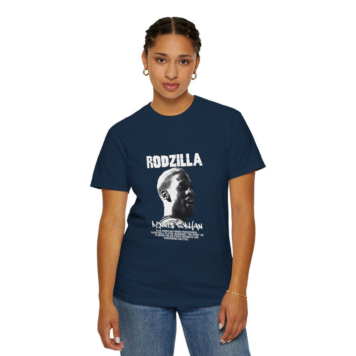 Dennis Rodman Rodzilla Unisex Garment - Dyed T-Shirt, Vintage Sports Tee, Retro Basketball Shirt - Red - S - Dennis Rodman Rodzilla Unisex Garment - Dyed T-Shirt, Vintage Sports Tee, Retro Basketball Shirt - Tatoo Tee