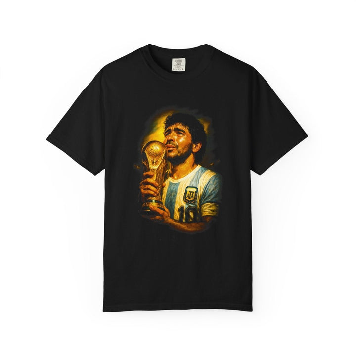 Diego Maradona Vintage T-Shirt, Unisex Tee, World Cup Memorabilia - Black - S - Diego Maradona Vintage T-Shirt, Unisex Tee, World Cup Memorabilia - Tatoo Tee