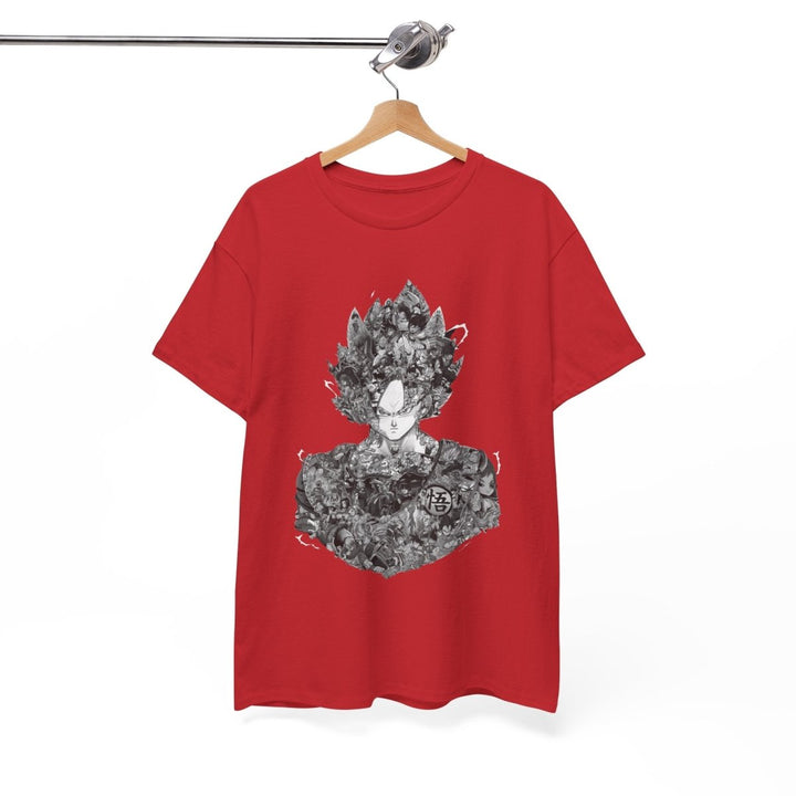 Dragon Ball Graphic Unisex Heavy Cotton Tee - Edgy and Artistic Style - Cardinal Red - S - Dragon Ball Graphic Unisex Heavy Cotton Tee - Edgy and Artistic Style - Tatoo Tee