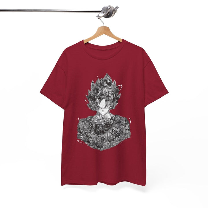 Dragon Ball Graphic Unisex Heavy Cotton Tee - Edgy and Artistic Style - Cardinal Red - S - Dragon Ball Graphic Unisex Heavy Cotton Tee - Edgy and Artistic Style - Tatoo Tee