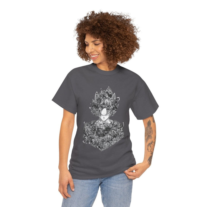 Dragon Ball Graphic Unisex Heavy Cotton Tee - Edgy and Artistic Style - Charcoal - S - Dragon Ball Graphic Unisex Heavy Cotton Tee - Edgy and Artistic Style - Tatoo Tee