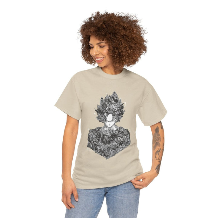 Dragon Ball Graphic Unisex Heavy Cotton Tee - Edgy and Artistic Style - Sand - S - Dragon Ball Graphic Unisex Heavy Cotton Tee - Edgy and Artistic Style - Tatoo Tee