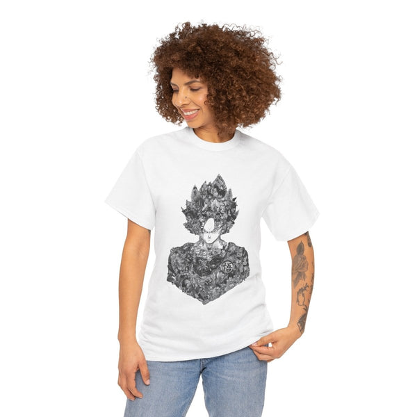 Dragon Ball Graphic Unisex Heavy Cotton Tee - Edgy and Artistic Style - White - S - Dragon Ball Graphic Unisex Heavy Cotton Tee - Edgy and Artistic Style - Tatoo Tee