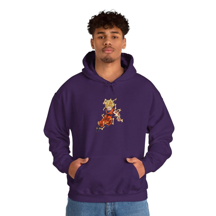 Dragon Ball Z Inspired Unisex Hoodie - Purple - S - Dragon Ball Z Inspired Unisex Hoodie - Tatoo Tee