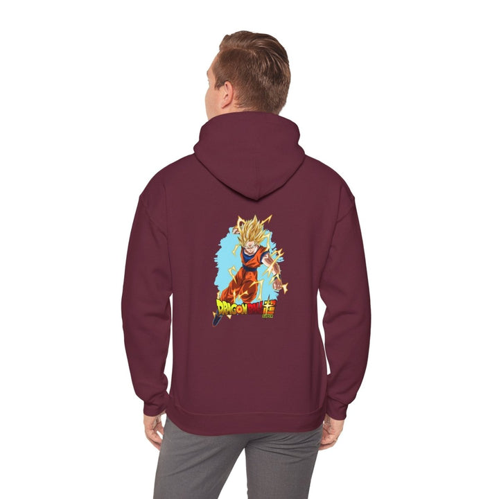 Dragon Ball Z Inspired Unisex Hoodie - Purple - S - Dragon Ball Z Inspired Unisex Hoodie - Tatoo Tee