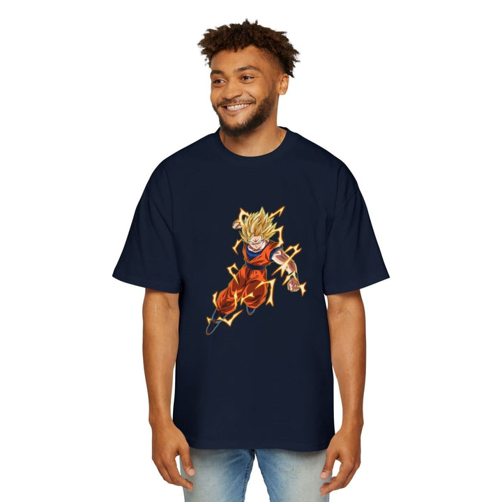 Dragon Ball Z Men's Heavy Oversized Tee, Anime Shirt, Goku Graphic Tee - S - Navy - Dragon Ball Z Men's Heavy Oversized Tee, Anime Shirt, Goku Graphic Tee - Tatoo Tee
