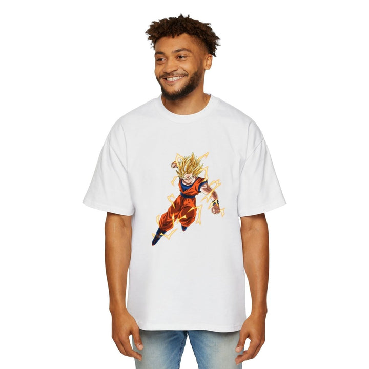 Dragon Ball Z Men's Heavy Oversized Tee, Anime Shirt, Goku Graphic Tee - S - White - Dragon Ball Z Men's Heavy Oversized Tee, Anime Shirt, Goku Graphic Tee - Tatoo Tee