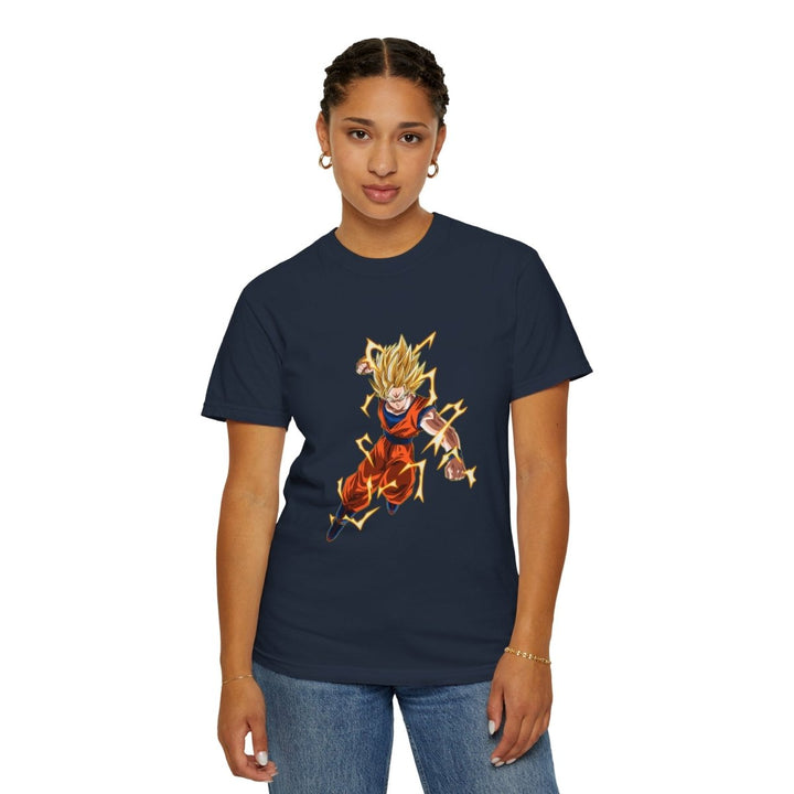 Dragon Ball Z Unisex Garment - Dyed T-Shirt, Anime Merchandise, Casual Wear - Navy - S - Dragon Ball Z Unisex Garment - Dyed T-Shirt, Anime Merchandise, Casual Wear - Tatoo Tee