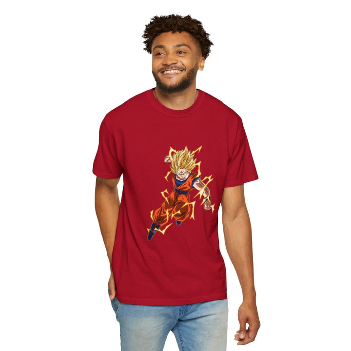 Dragon Ball Z Unisex Garment - Dyed T-Shirt, Anime Merchandise, Casual Wear - Red - S - Dragon Ball Z Unisex Garment - Dyed T-Shirt, Anime Merchandise, Casual Wear - Tatoo Tee