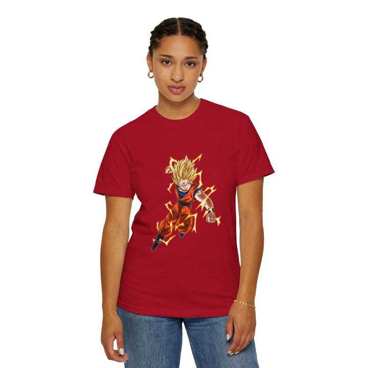 Dragon Ball Z Unisex Garment - Dyed T-Shirt, Anime Merchandise, Casual Wear - Red - S - Dragon Ball Z Unisex Garment - Dyed T-Shirt, Anime Merchandise, Casual Wear - Tatoo Tee