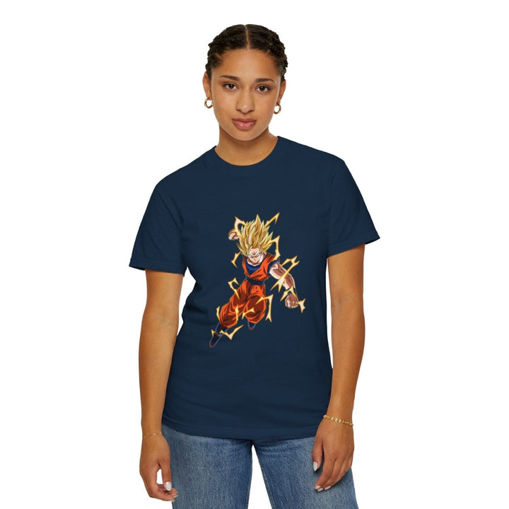 Dragon Ball Z Unisex Garment - Dyed T-Shirt, Anime Merchandise, Casual Wear - True Navy - S - Dragon Ball Z Unisex Garment - Dyed T-Shirt, Anime Merchandise, Casual Wear - Tatoo Tee