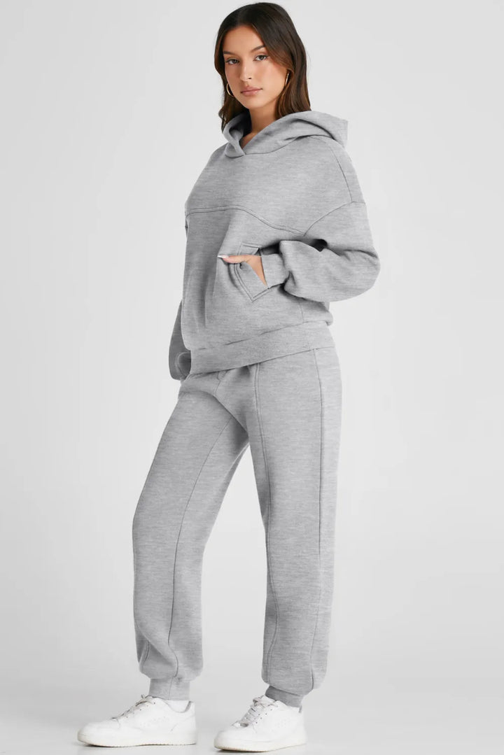 Dropped Shoulder Long Sleeve Hoodie and Pants Active Set - Gray - S - 5973cafe - 2512 - 4b40 - 9e3c - d03d0c32c844 - Max - Tatoo Tee