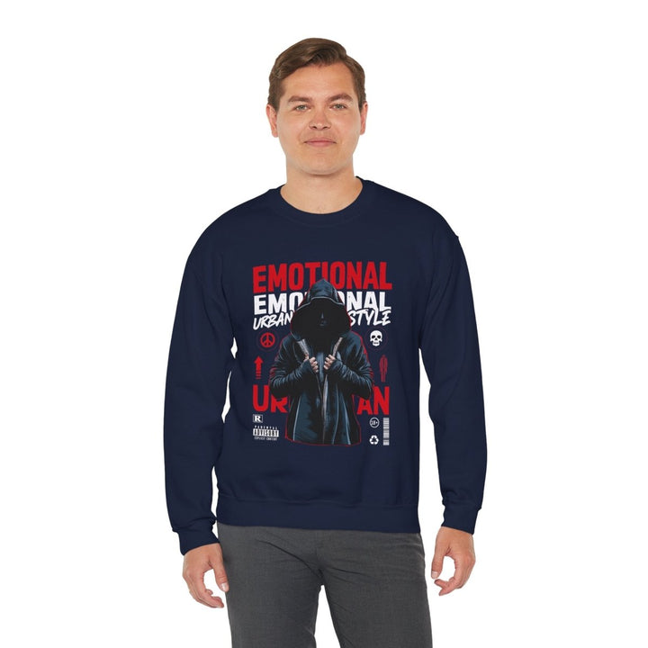 Emotional Urban Style Crewneck Sweatshirt - S - Navy - Emotional Urban Style Crewneck Sweatshirt - Tatoo Tee