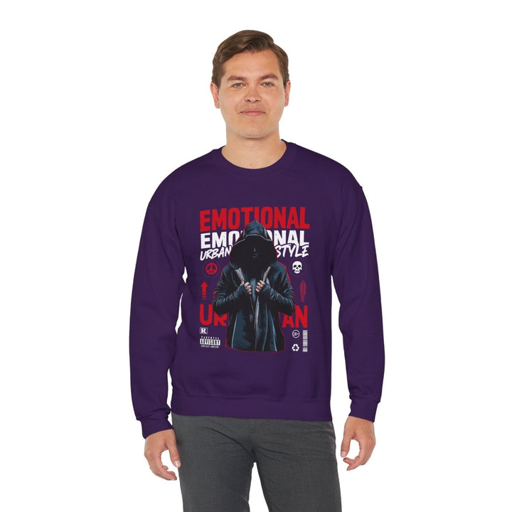 Emotional Urban Style Crewneck Sweatshirt - S - Purple - Emotional Urban Style Crewneck Sweatshirt - Tatoo Tee