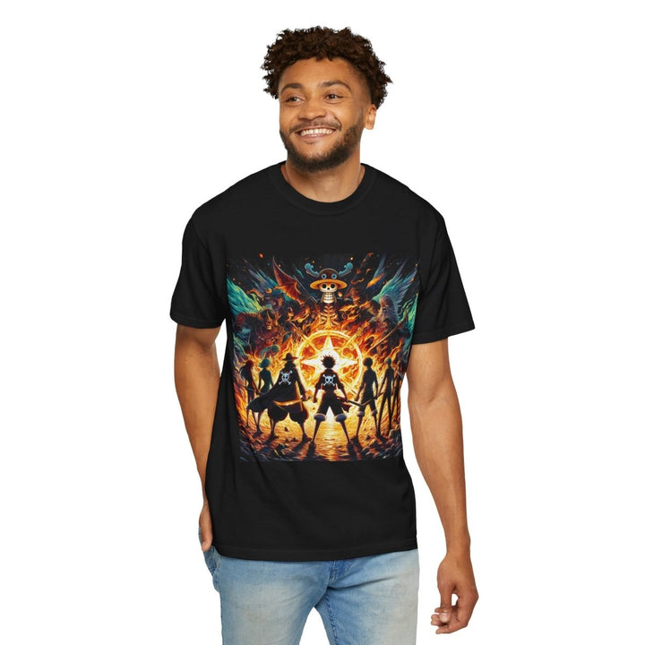 Epic Anime Adventure Unisex T-Shirt - Casual Streetwear - Black - S - Epic Anime Adventure Unisex T-Shirt - Casual Streetwear - Tatoo Tee