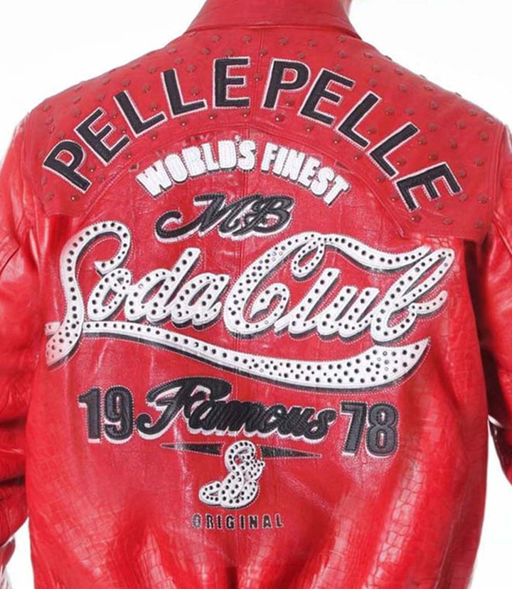 Famous 1978 Red Leather Jacket - XXS - Famous 1978 Red Leather Jacket - Tatoo Tee