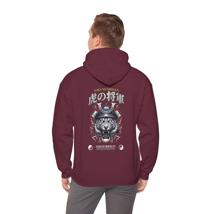 Fearless Mentality Tiger Hoodie - Unisex Heavy Blend™ Sweatshirt - Red - S - Fearless Mentality Tiger Hoodie - Unisex Heavy Blend™ Sweatshirt - Tatoo Tee