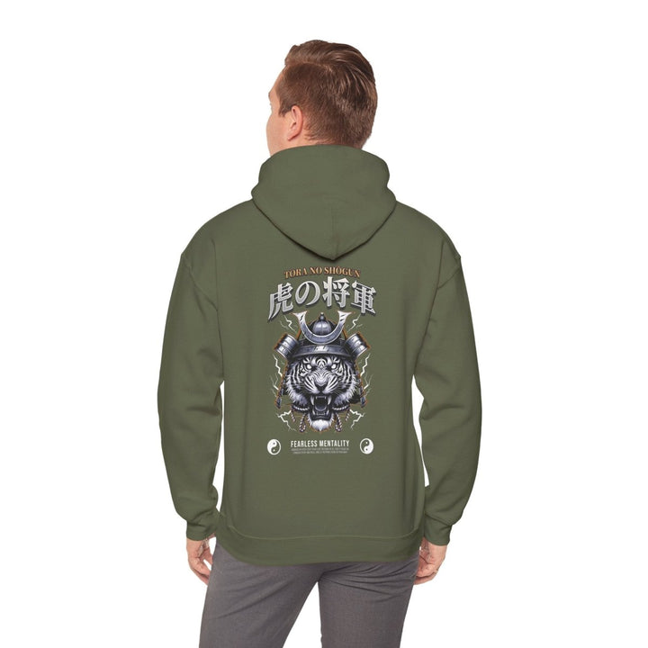 Fearless Mentality Tiger Hoodie - Unisex Heavy Blend™ Sweatshirt - Red - S - Fearless Mentality Tiger Hoodie - Unisex Heavy Blend™ Sweatshirt - Tatoo Tee