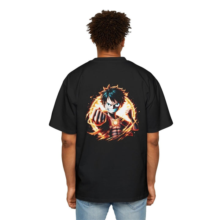 Fierce Flame Graphic Tee for Anime Lovers, Oversized Men's T-Shirt, Perfect for Casual Wear - S - Black - Fierce Flame Graphic Tee for Anime Lovers, Oversized Men's T-Shirt, Perfect for Casual Wear - Tatoo Tee
