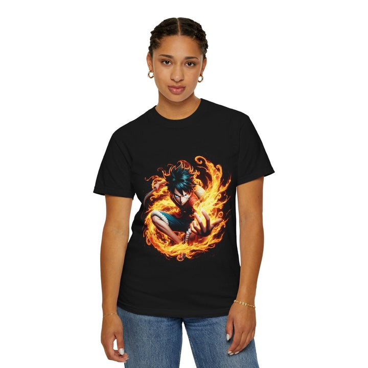 Fire Spirit Unisex T-Shirt, Anime Graphic Tee Casual Wear, Unique Designer Shirt - Black - S - Fire Spirit Unisex T-Shirt, Anime Graphic Tee Casual Wear, Unique Designer Shirt - Tatoo Tee