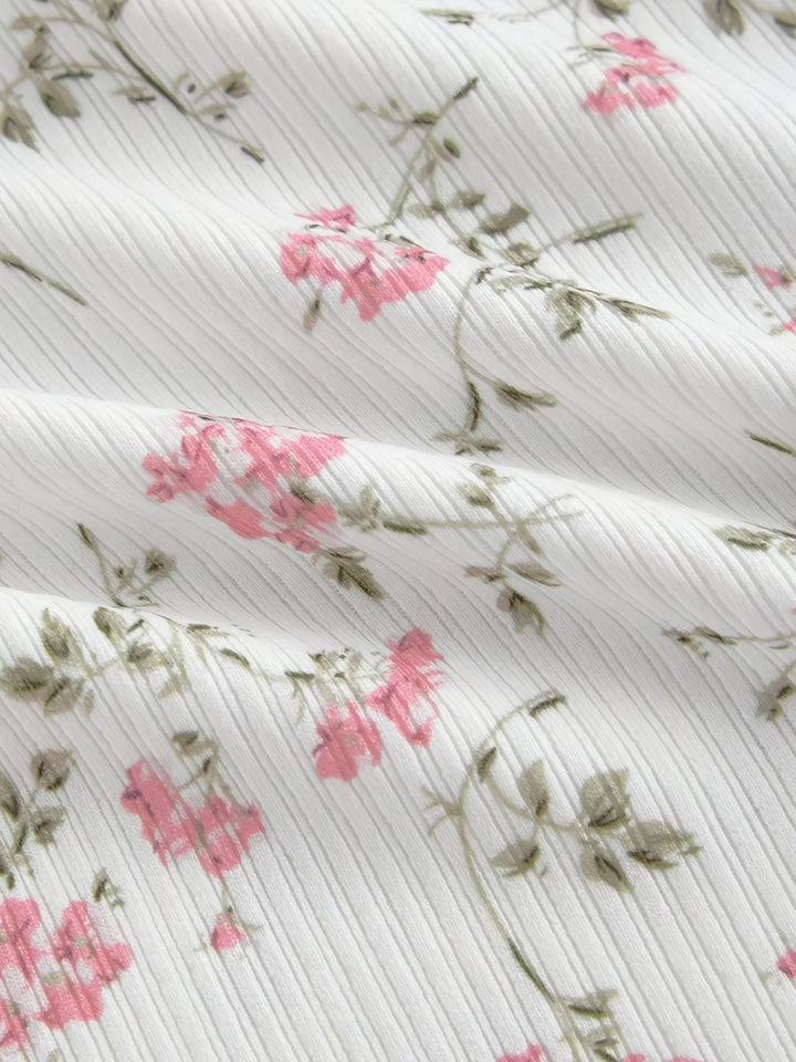 Floral Lace Trim Cami - White Print - XS - b39fb65a744b4b619bfc8268229e46e0 - Max - Origin - Tatoo Tee