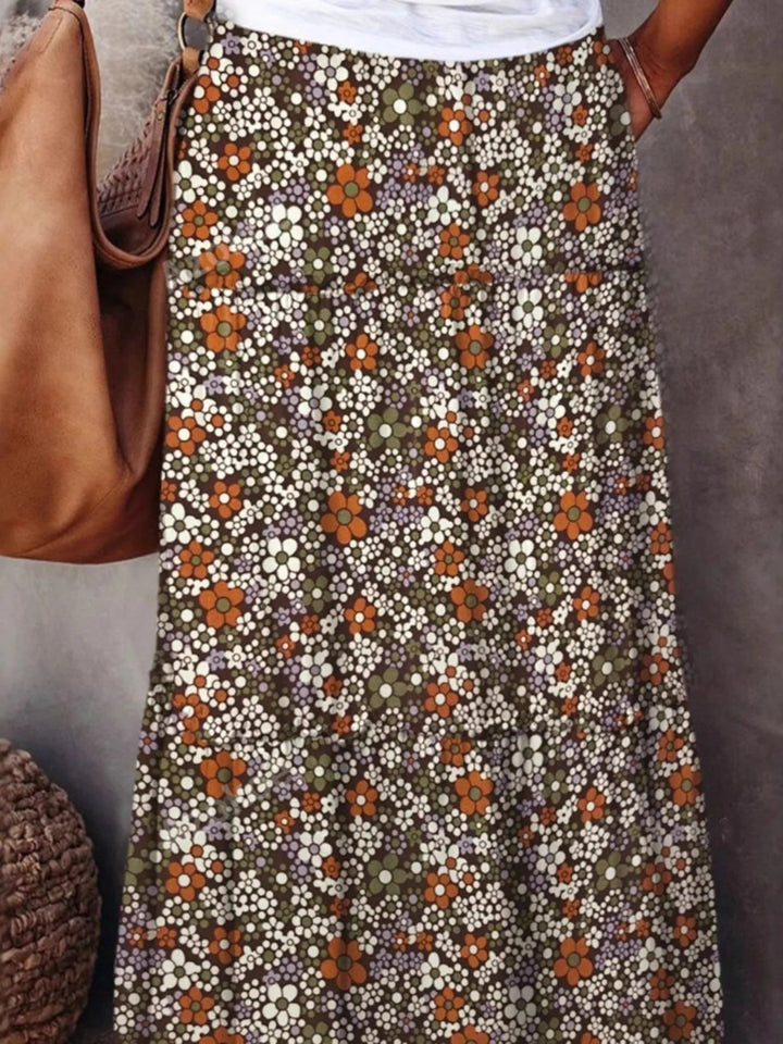 Floral Print Maxi Skirt - Multicolor - S - 66fd4d23 - ec76 - 4cc2 - bd56 - 06173ee1d000 - Max - Origin - Tatoo Tee