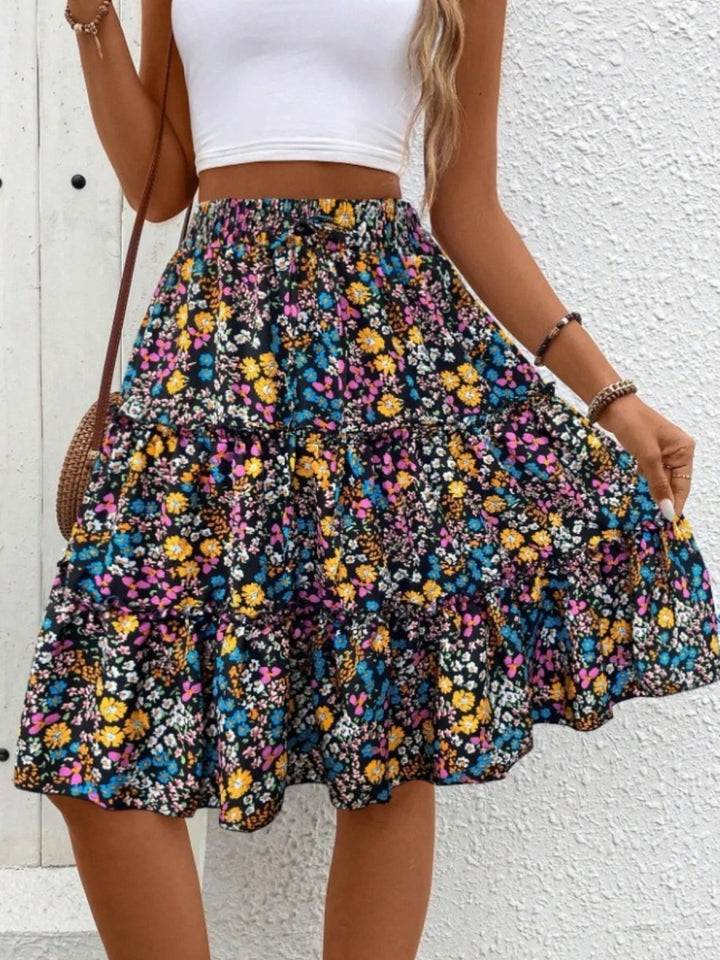 Floral Print Midi Skirt - Color - S - ff5b0a3ea1064132af544b562b2a5f4f - Max - Origin - Tatoo Tee