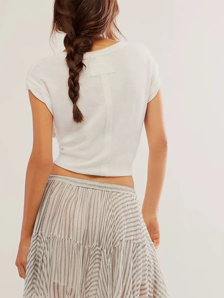 Floral Print Mini Skirt - Silver Gray - S - cf8612aa - 3df2 - 4980 - bab9 - 3df806fc2337 - Max - Origin - Tatoo Tee