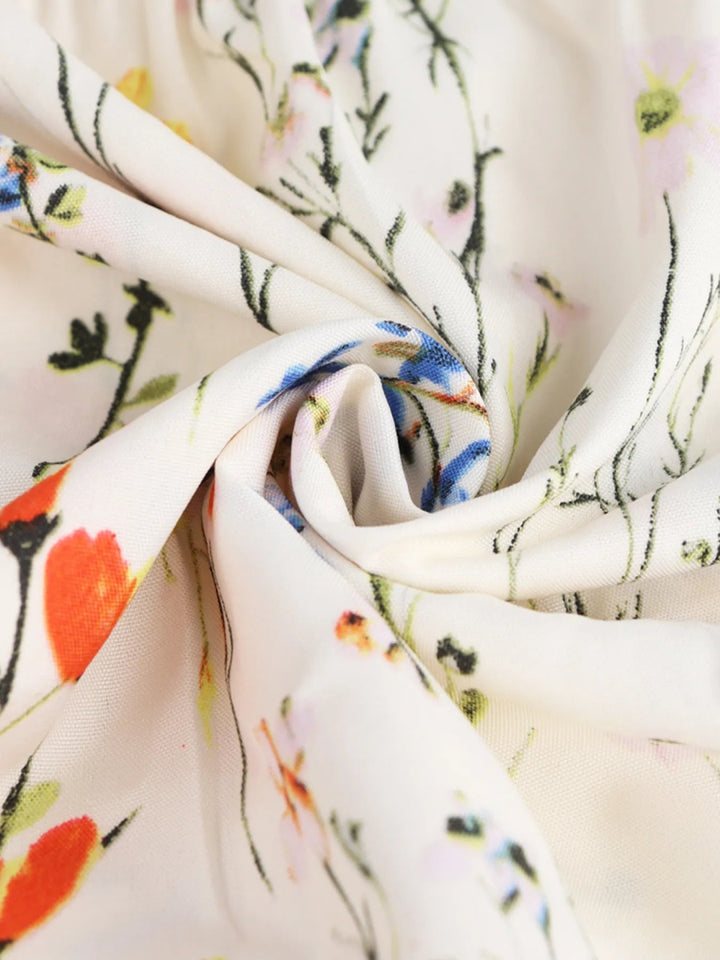 Floral Tiered Maxi Skirt - White - S - b0e8a16a - 5a21 - 4328 - a815 - 183e1a259d92 - Max - Origin - Tatoo Tee